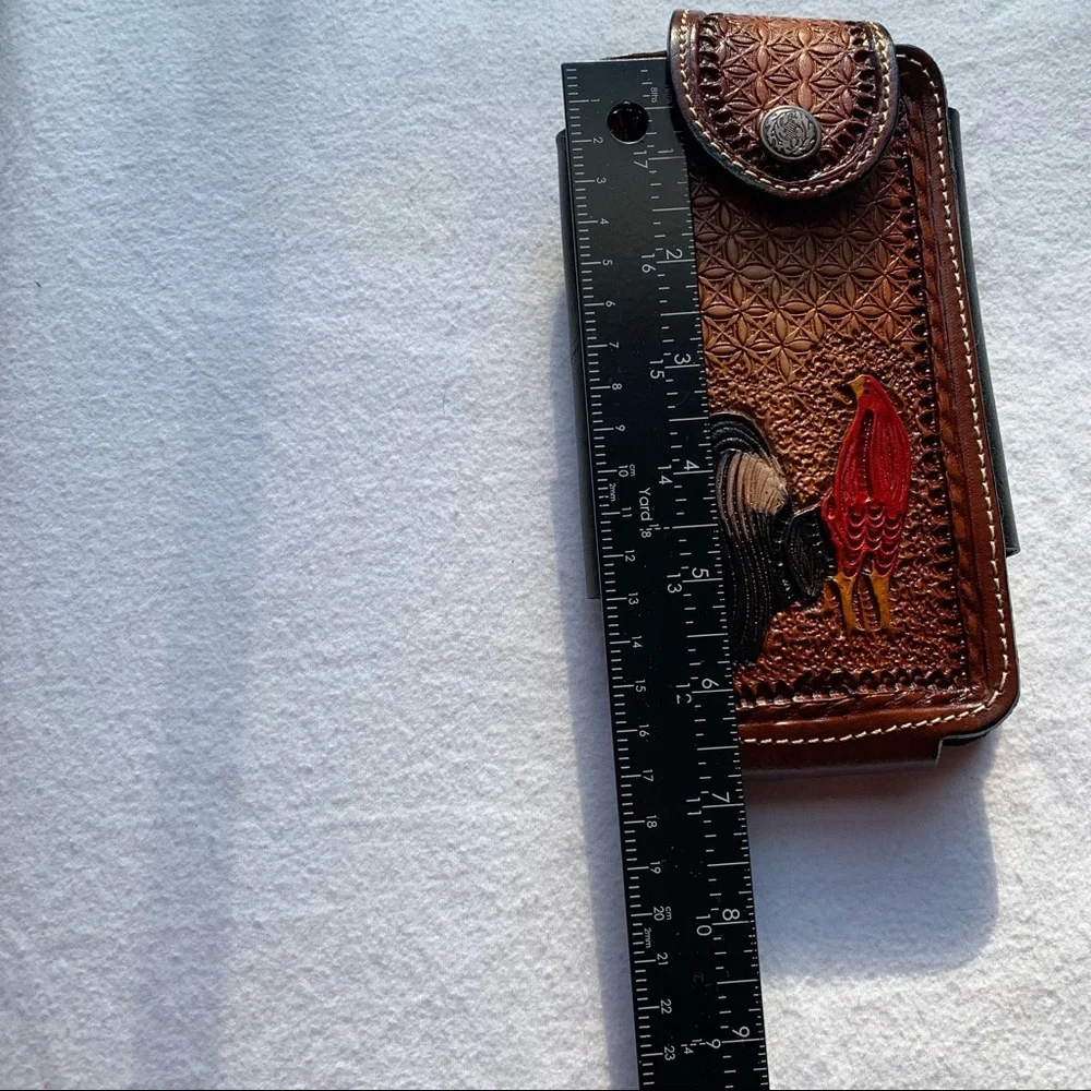 WESTERN LEATHER CELL PHONE CASE, FUNDA‎ VAQUERA DE CUERO COWBOY RODEO PHONE CASE